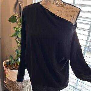 Elegant Black Off-Shoulder Sweater